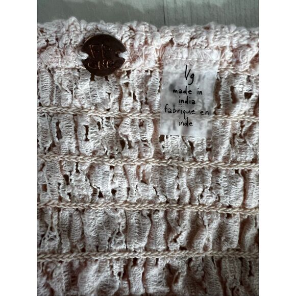 Free People Intimately FP Adella Longline Bralette Size L Soft Salmon Lace Cami - Picture 8 of 12